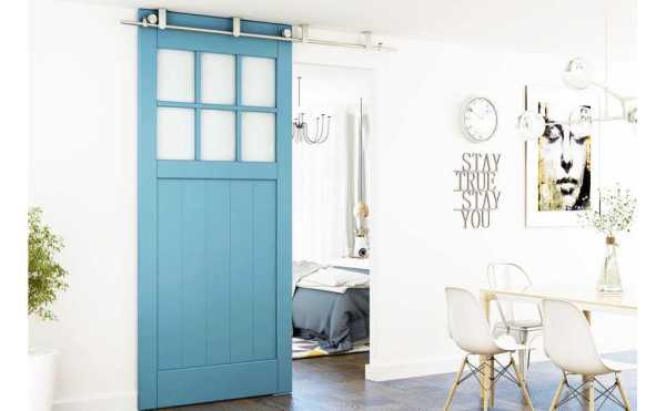 Stainless Steel Sliding Wood Barn Door Hardware Kit SH-SS-2509