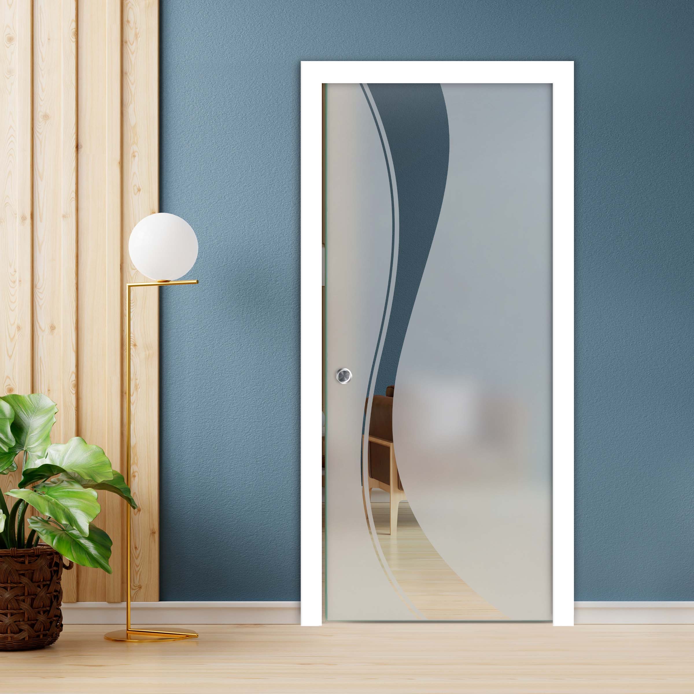 Pocket Glass Barn Door (Model PSGD-0094 Semi-Private)