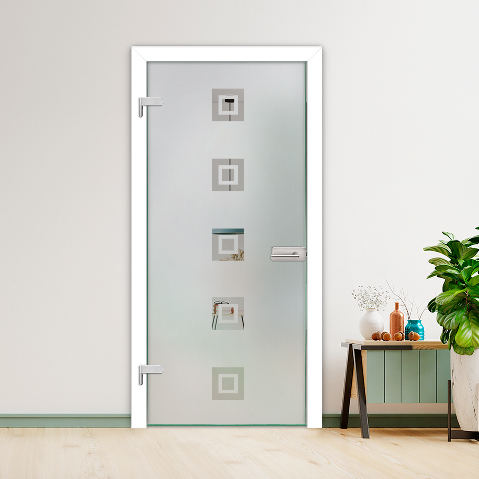 Hinged Glass Door (Model HGD-H+H-0031 Semi-Private)
