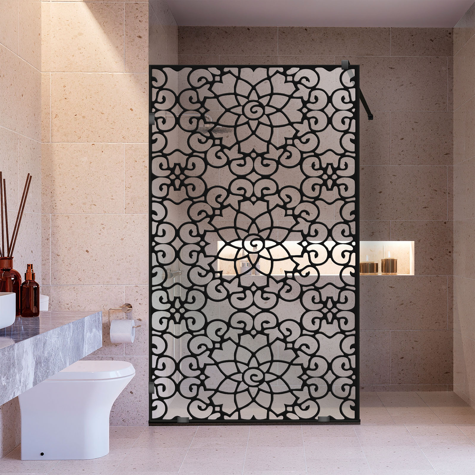 Frameless Fixed Shower Glass Panel FSS-4026