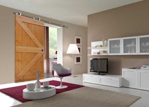 Stainless Steel Sliding Wood Barn Door Hardware Kit SH-SS-0782