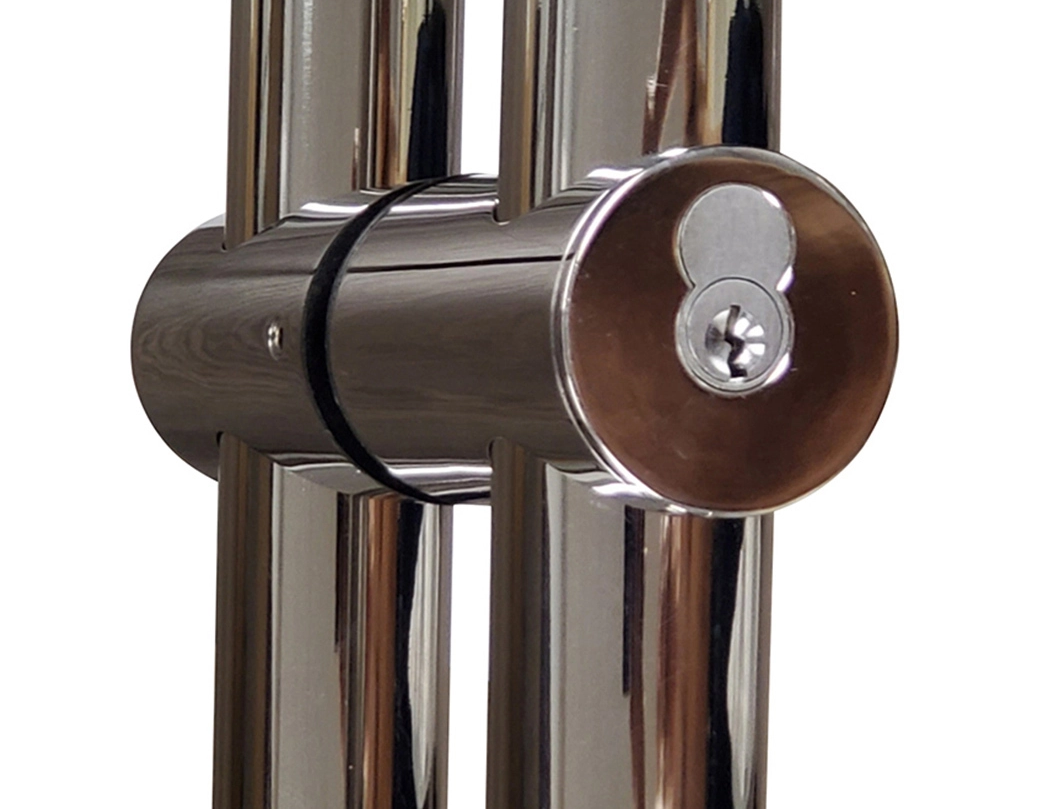  Locking Ladder Pull Handle (Back Side) Brushed Satin
