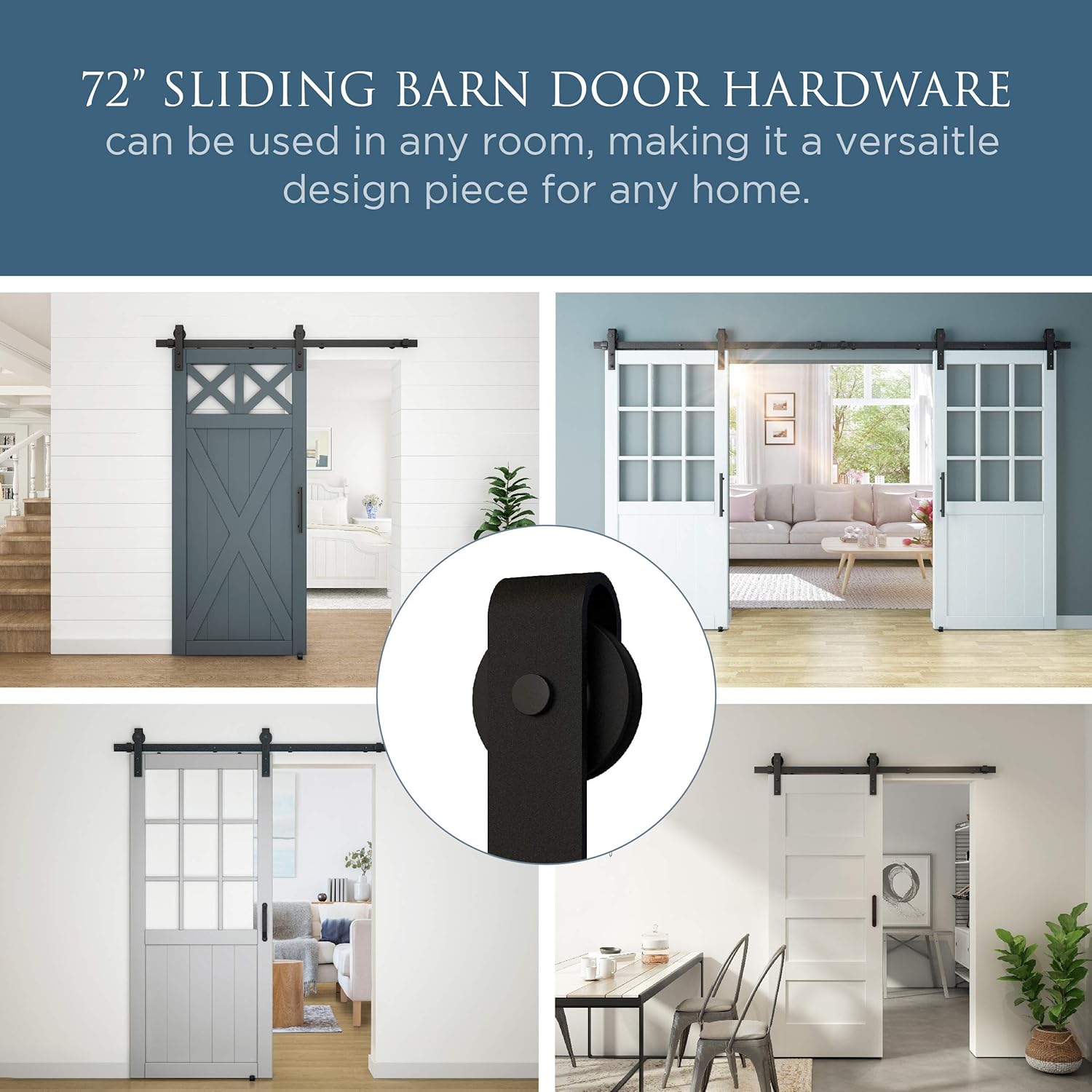 72" Inch Hardware for Wood Sliding Door