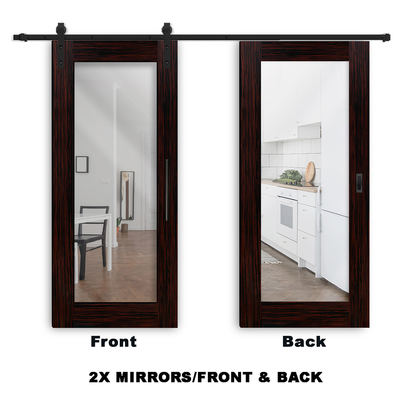 2 x Mirror (Front & Back Side)
