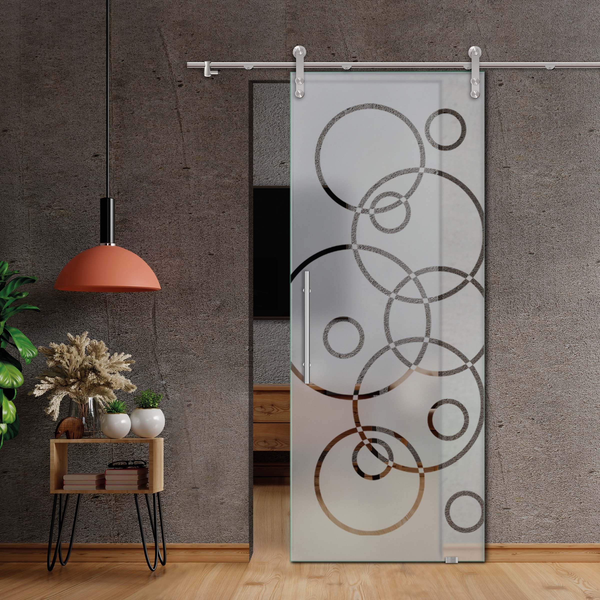 Sliding Glass Barn Door (Semi-private)