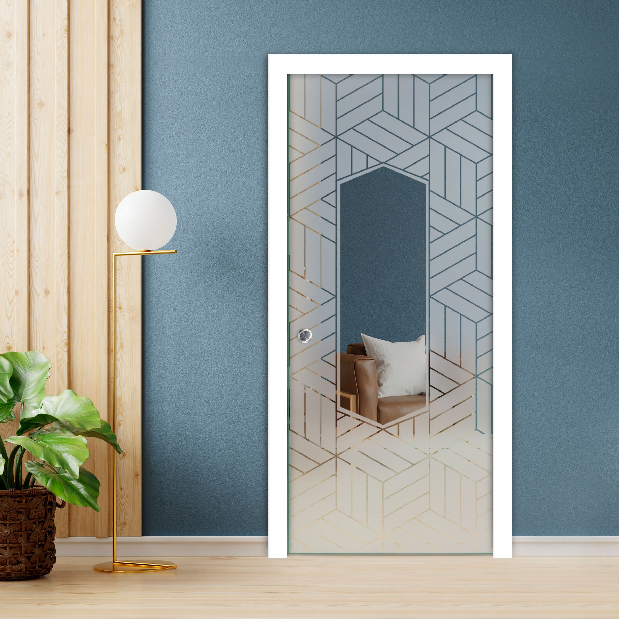 Pocket Glass Barn Door (Model PSGD-0137 Semi-Private)