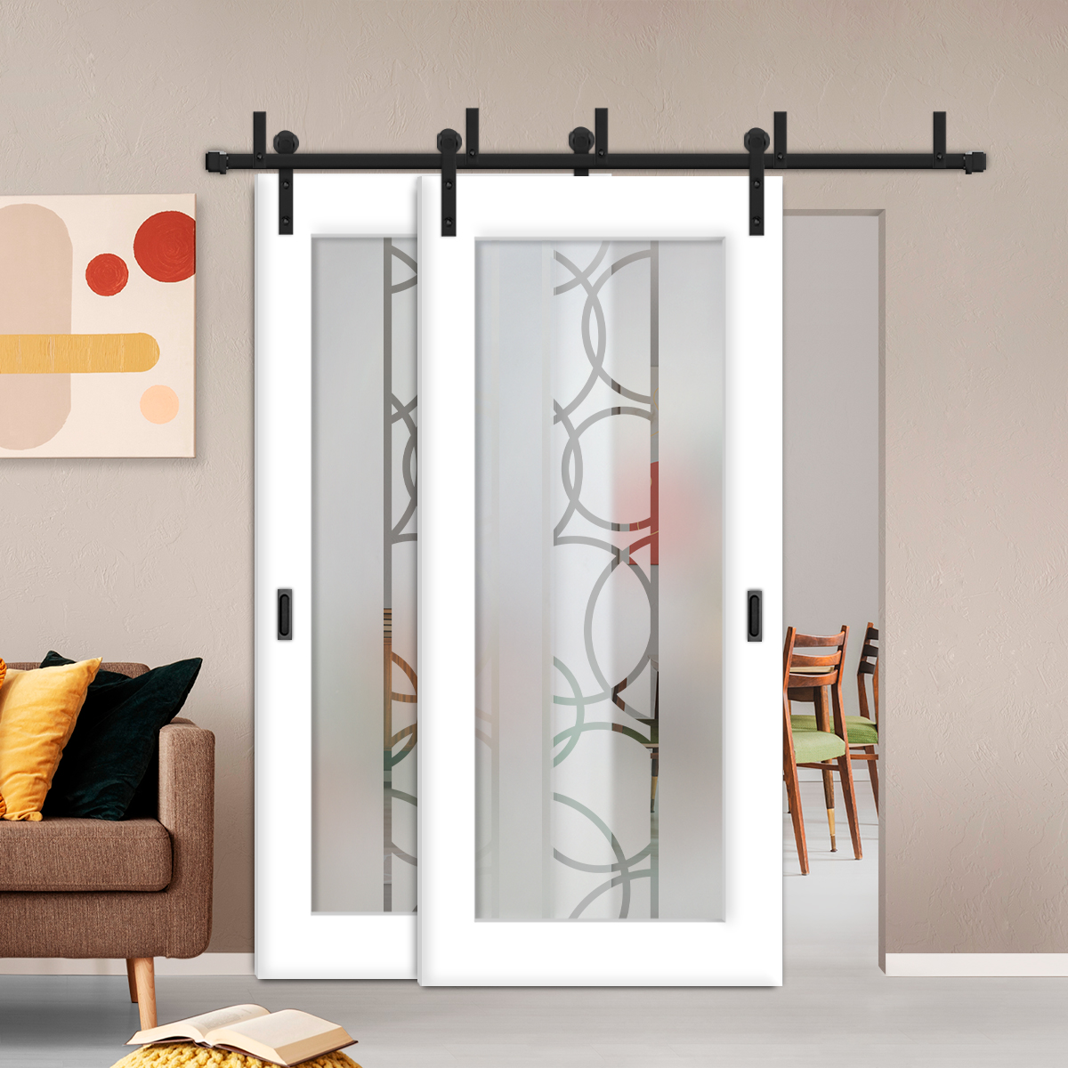 Sliding Barn Bypass Door (Model BGD-0016 Full-Private)