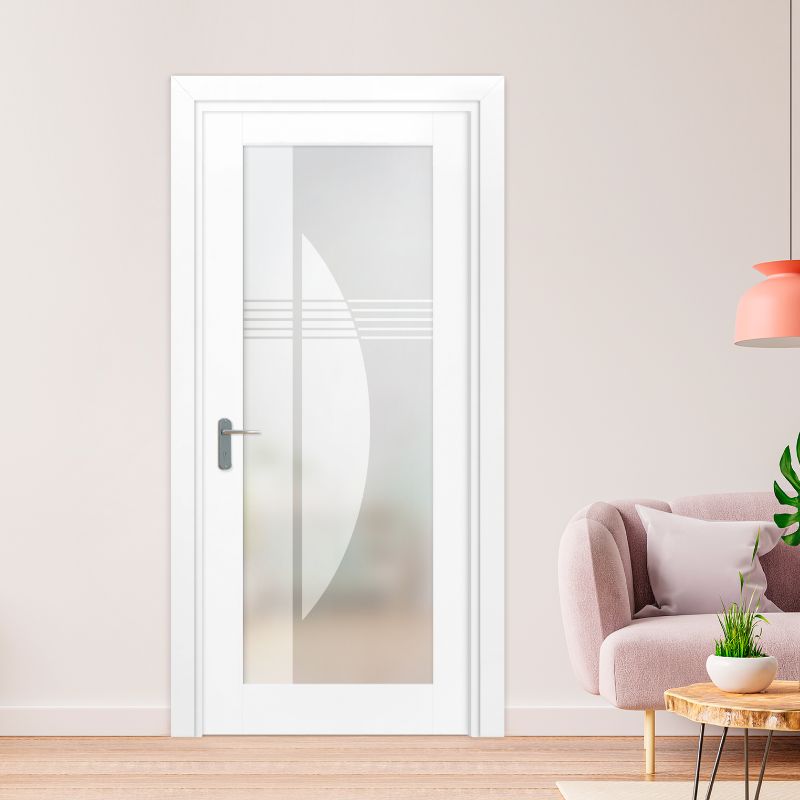 1 Lite Interior Door with Glass Insert (Full-Private)