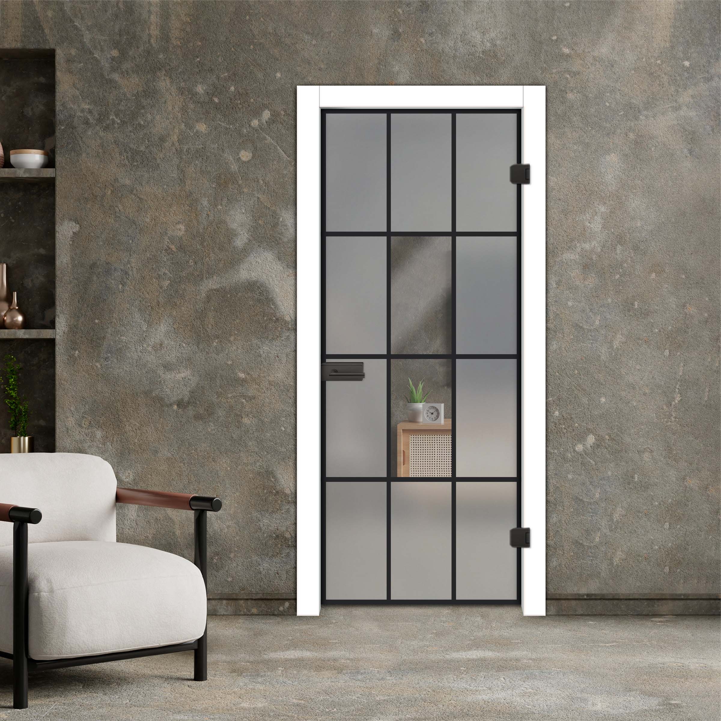 Industrial Style Frameless Hinged Glass Door IHGD-4213