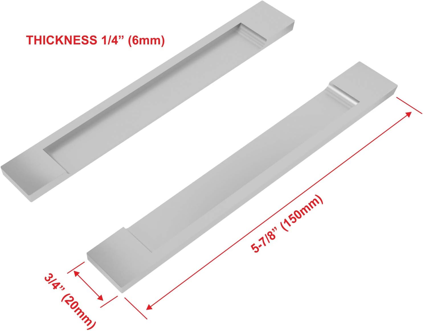 Modern Adhesive Handles For Sliding, Pocket or Closet Doors