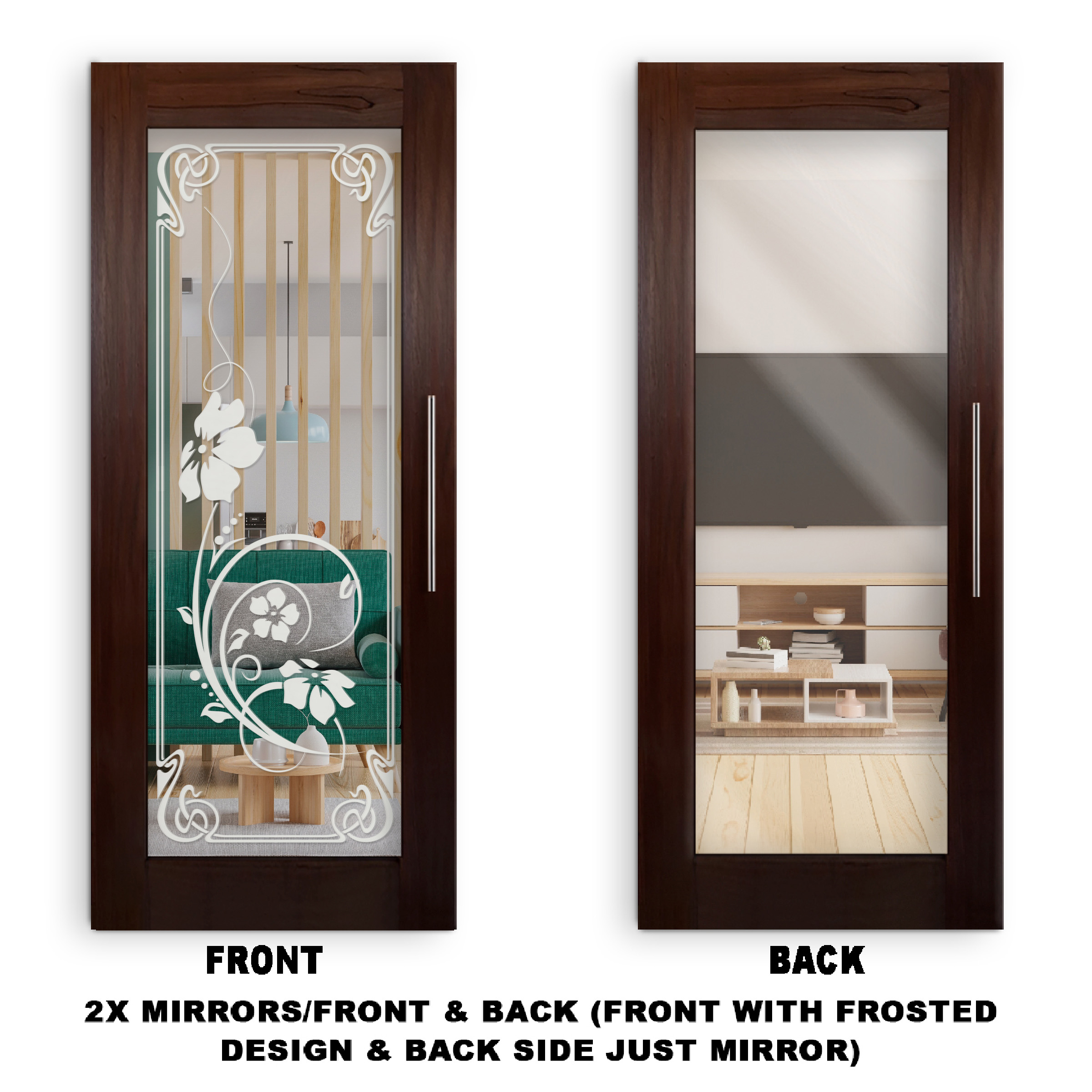 2 x Mirror (Front & Back Side)