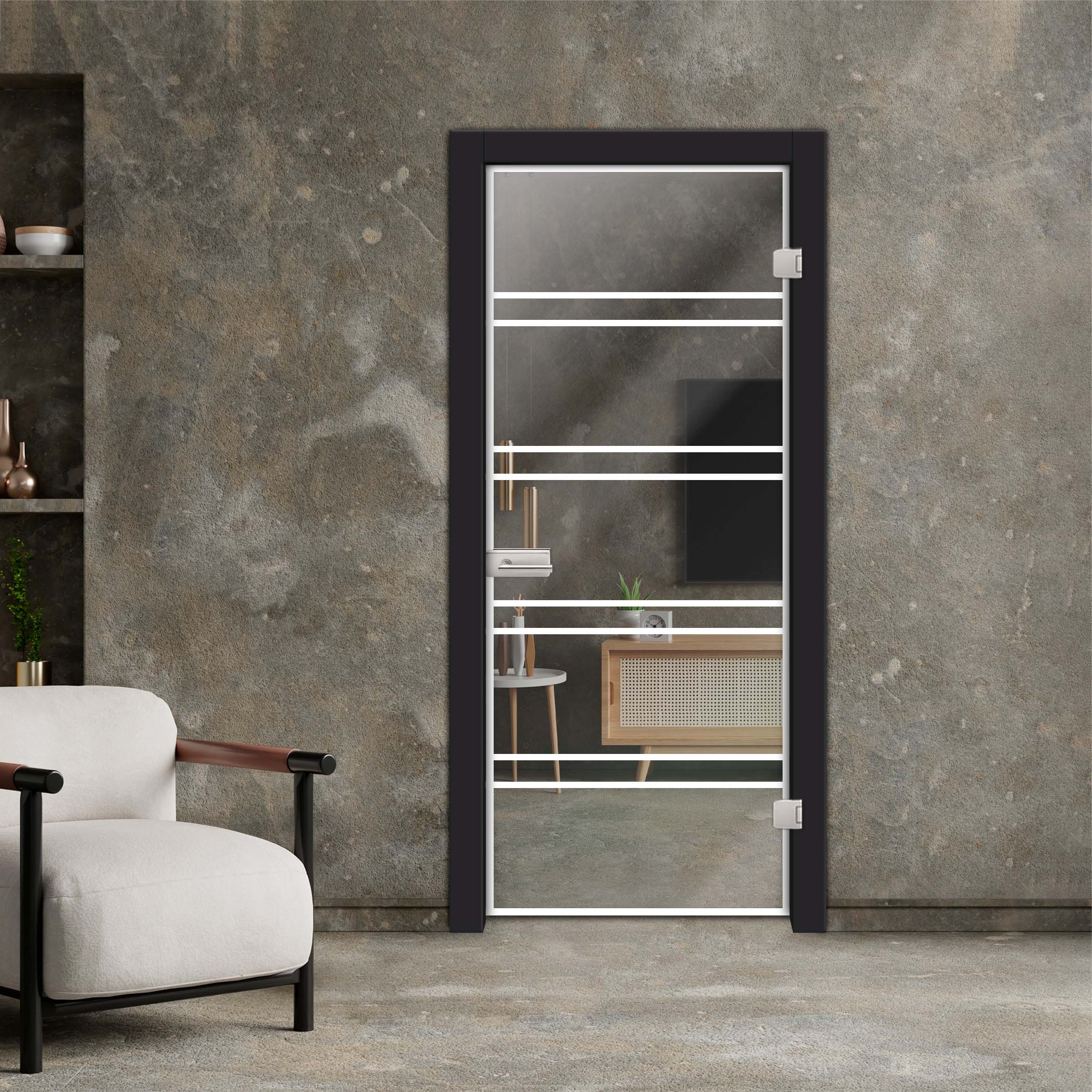 Industrial Style Frameless Hinged Glass Door IHGD-4214