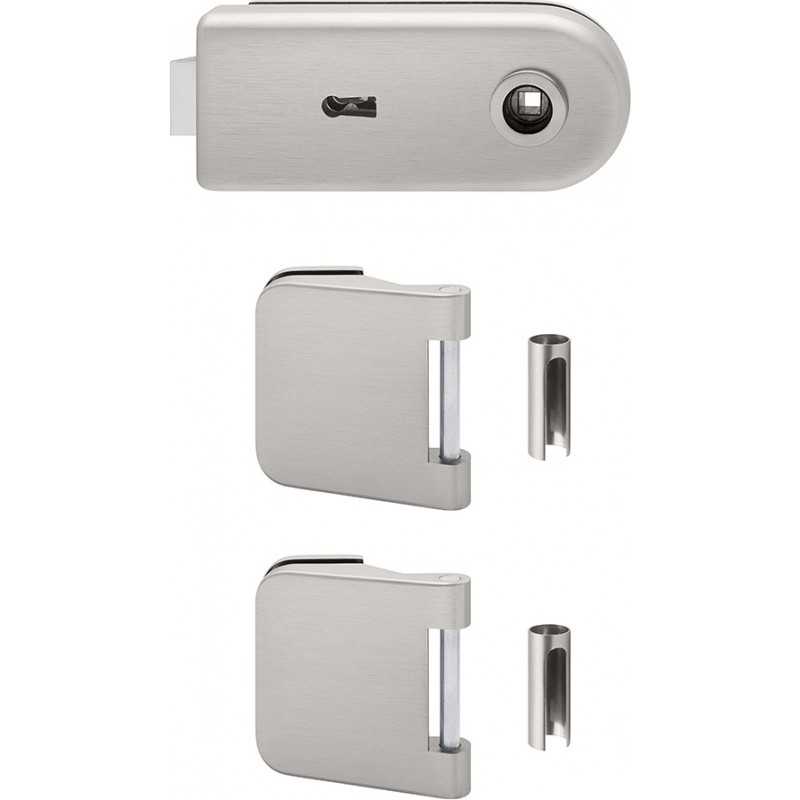 Glass Door fitting set with Skeleton Key