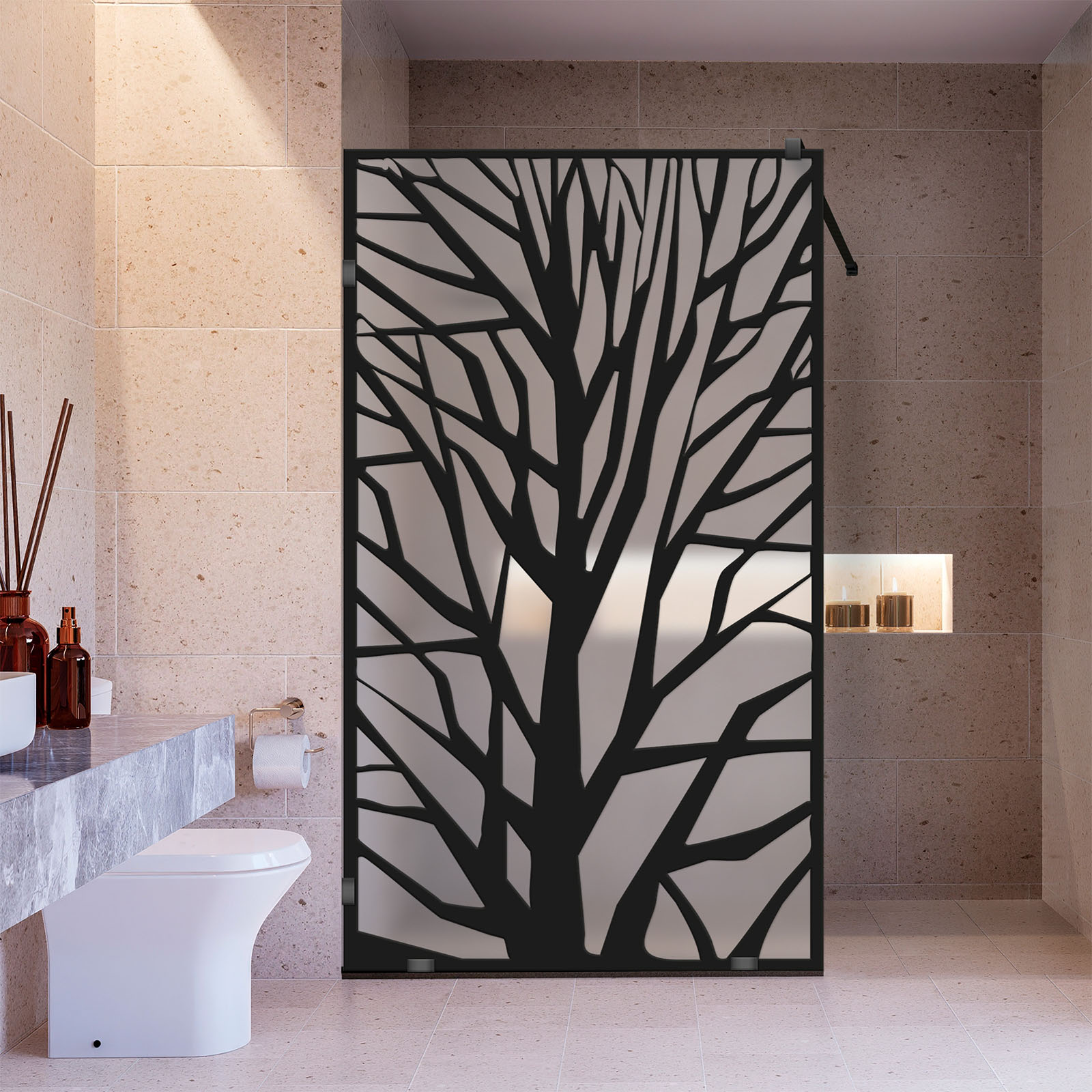 Frameless Fixed Shower Glass Panel FSS-4030