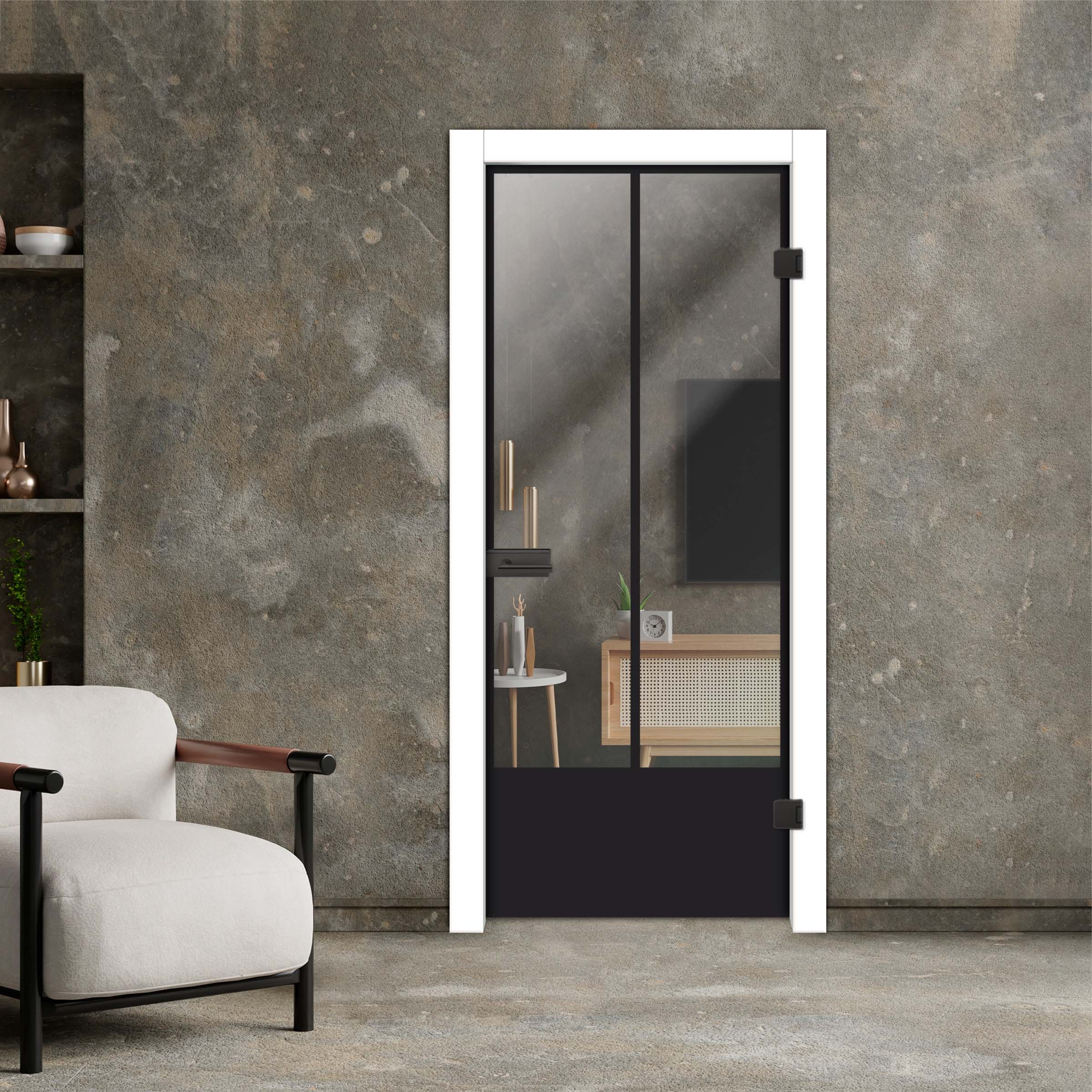 Frameless Industrial Style Hinged Glass Door IHGD-5410