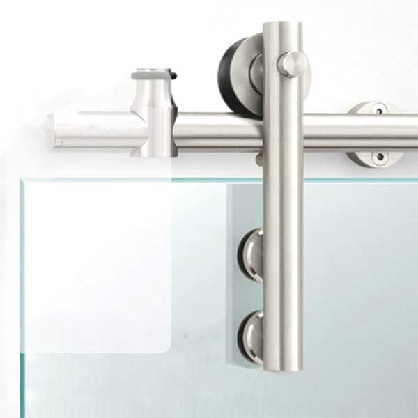 Stainless Steel Sliding Glass Barn Door Hardware Kit SH-SS-8756
