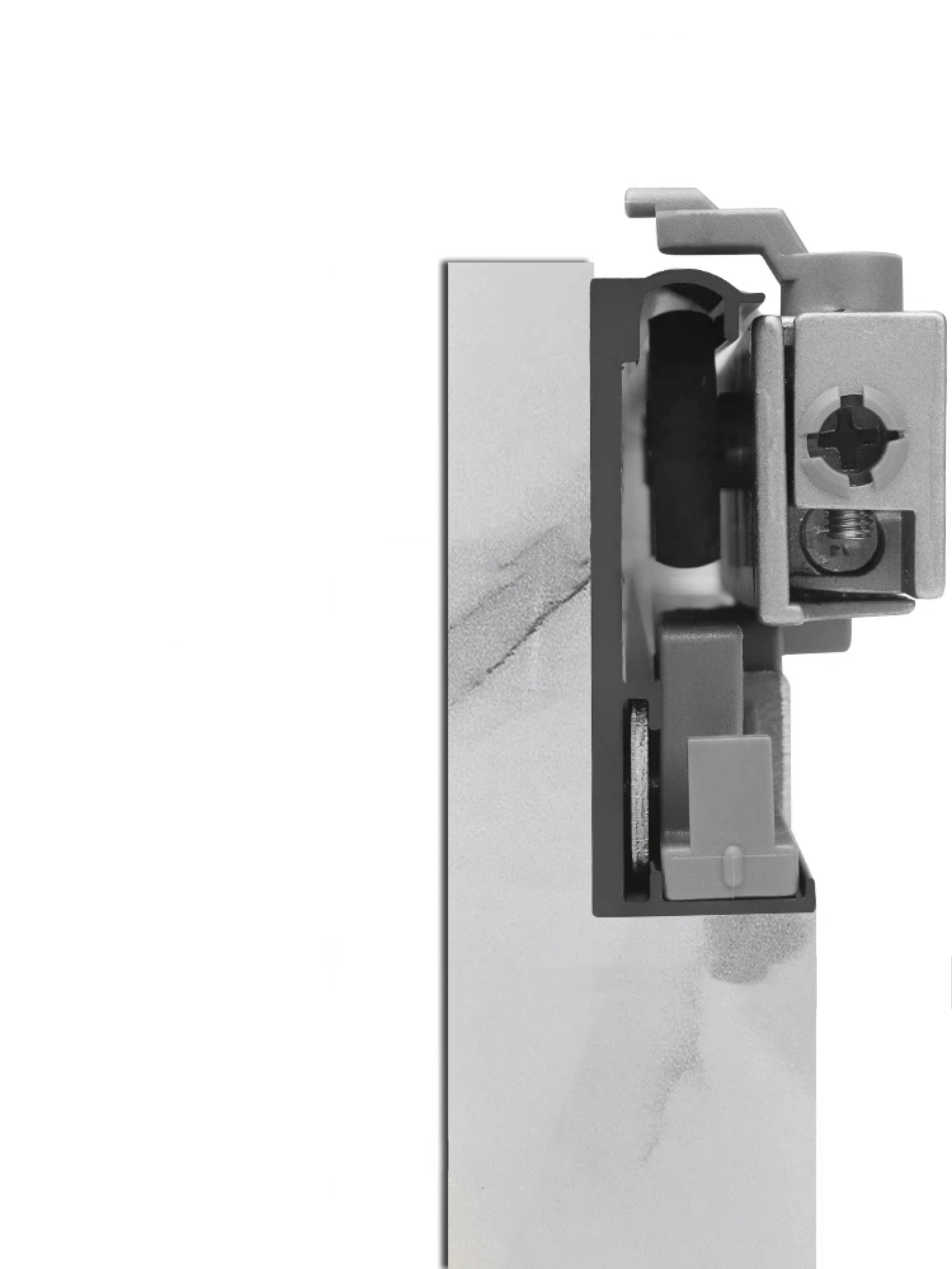 2 Leaf Frameless Mirror Sliding Door with Hidden / Invisible Hardware 2MMD-4109