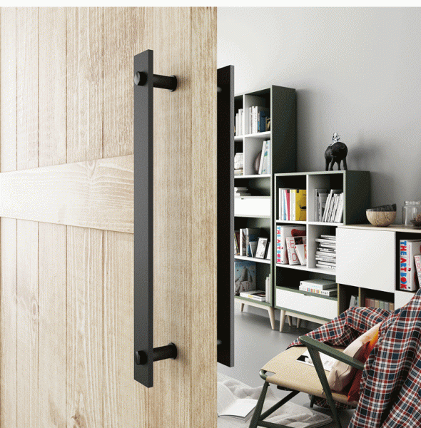 Black Steel Handle For Wood Doors