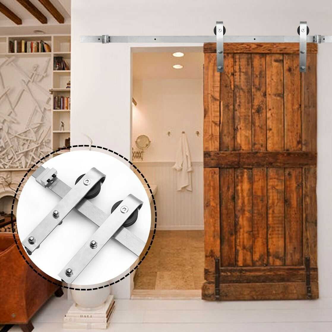 Stainless Steel Sliding Wood Barn Door Hardware