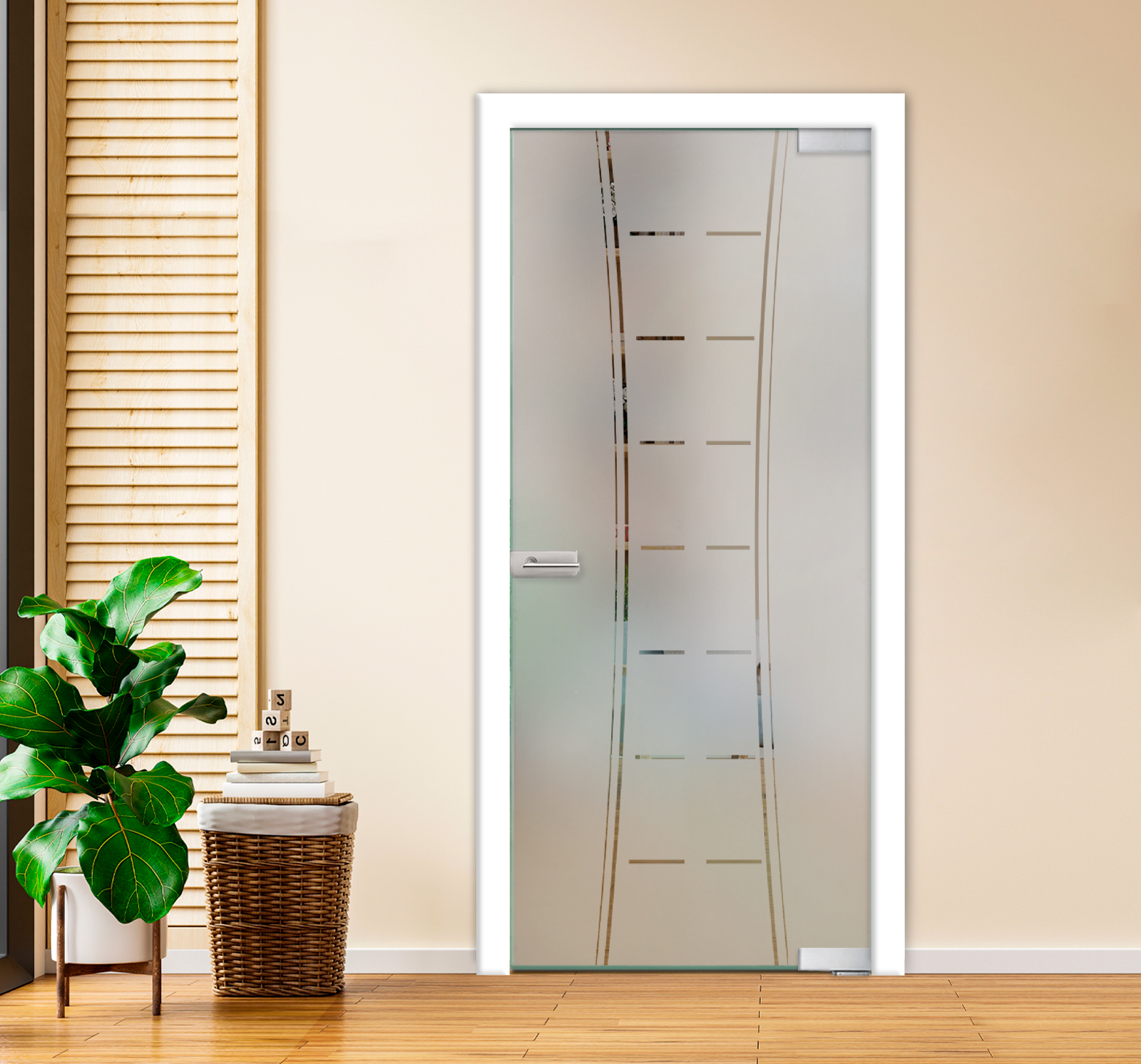 Pivot Glass Door (Model PD-0003 Semi-Private) with Lock