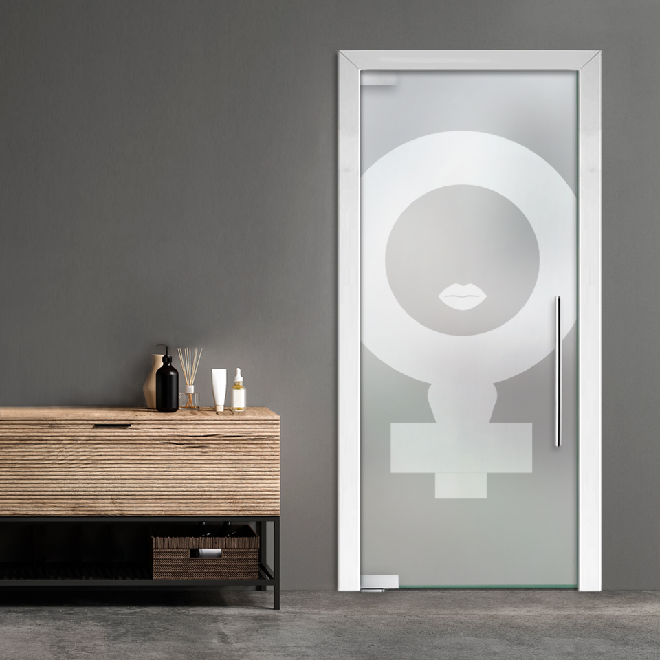 Restroom Women Pivot Glass Door