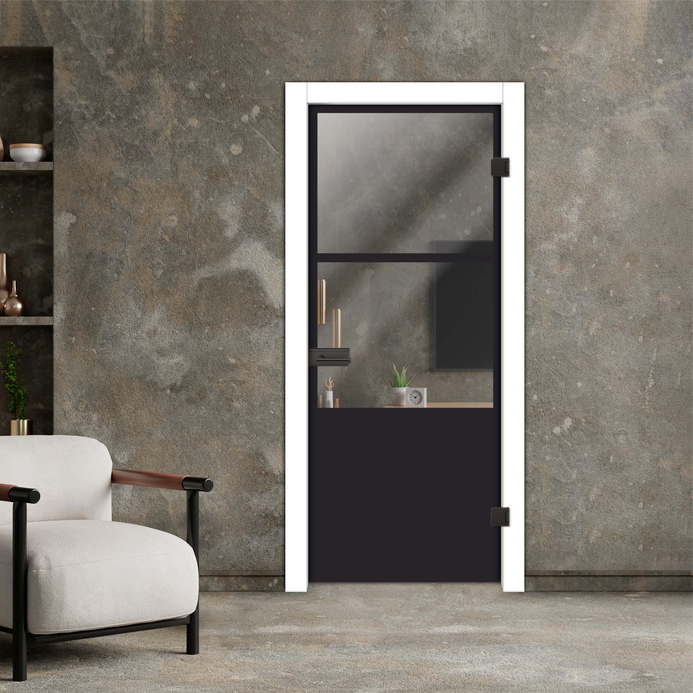 Frameless Industrial Style Hinged Glass Door IHGD-5430