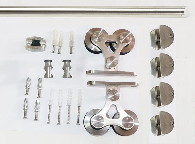 Stainless Steel Sliding Wood Barn Door Hardware Kit